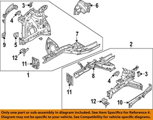 HYUNDAI OEM 21-25 Santa Cruz Componentes Internos-Extensión Conjunto de Riel 6461P2000 - Imagen 1 de 1