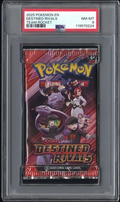 PSA 8 - Destined Rivals (Team Rocket Art) SV Foil Pack - Pokemon - Image 1 of 4