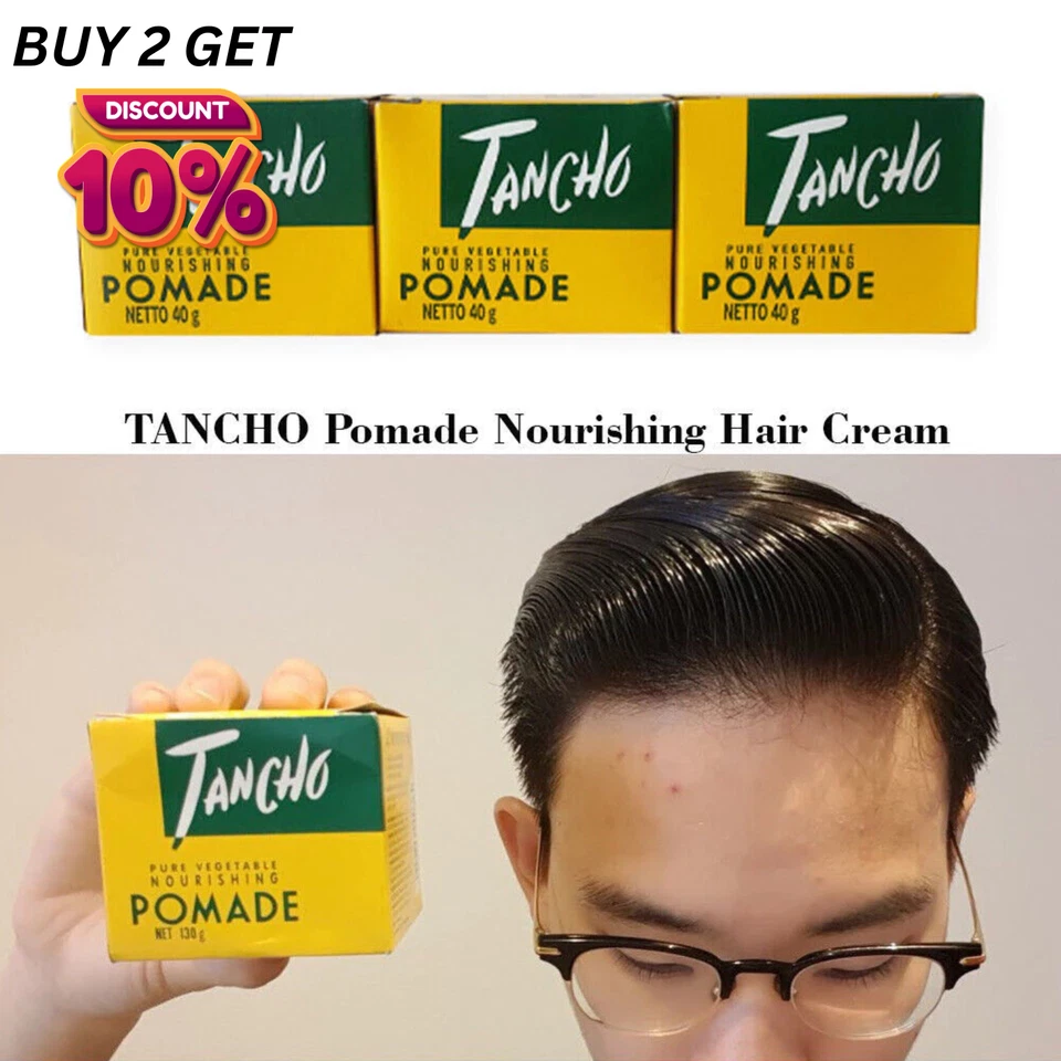 TANCHO POMADE NOURISHING HAIR CREAM SHINE STYLING GROOM PURE VEGETABLE 60g (X3) - Image 1 of 4