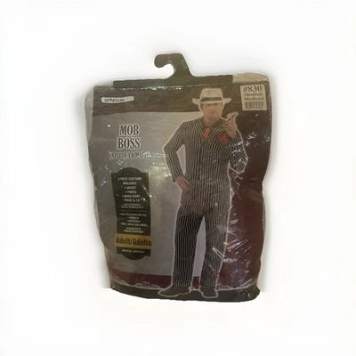 Mob Boss Men’s Costume, Includes Jacket, Pants, And Mock Shirt, Mafia Medium - Image 1 of 3