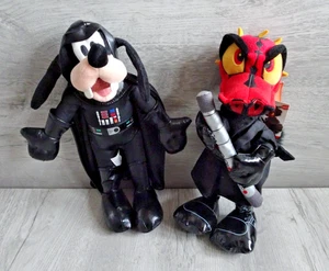 Disney Parks Star Wars Plush Donald Duck Darth Maul Goofy Darth Vader Tagged - Picture 1 of 15