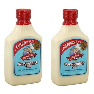 2 Pack Woeber's Sandwich Pal Horseradish Cream Sauce 16oz Bottles Spicy Mayo - Picture 1 of 10