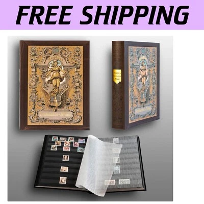 Elegant Heritage Stamp Collector's Album - 12.05" x 9.21" with Plastic Inserts - Image 1 of 4