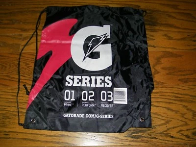 GATORADE Serie G Cinch Mochila Negra Cuerda BOLSO NUEVO CABESTRILLO Lightning Foto 1 de 2