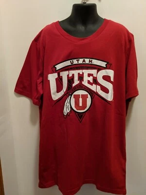 Utah Utes Youth Medium (10-12) Red Short Sleeved T Shirt New - Image 1 of 4