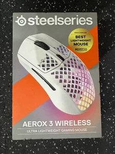 Steelseries Aerox 3 Wireless Ultra Lightweight Gaming Mouse (Snow White) - Picture 1 of 3
