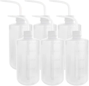Plastic Safety Wash Bottle 6pcs Flexible LDPE LDPE Squirt Bottle Safe New - Imagen 1 de 6