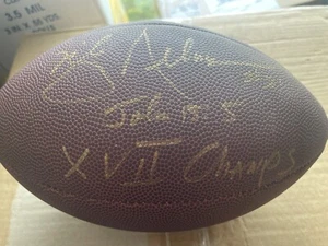 Mike Nelms Signed Autograph Football Washington Redskins Super Bowl Inscription - Foto 1 di 3