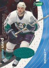 2001-02 Parkhurst Hockey JERSEY #PJ-08 Jeff Friesen Anaheim Ducks