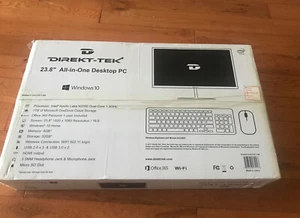 Direkt Tek DTA1O238-1-BK 23,8"" desktop all in one 4 GB RAM 32 GB disco rigido Windows 10 - Foto 1 di 3