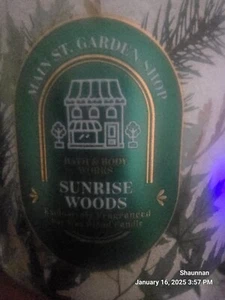 NEW Bath & Body Works (Sunrise Woods) 3-Wick Candle 4.5 oz LE 💝 - Picture 1 of 3