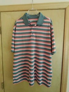 Nike Herren Golf Dri-Fit Tour Performance Polo orange/weiß/grau gestreift XL - Bild 1 von 16