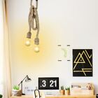 Industrial Style E27 Hemp Rope Chandelier Hand Woven Retro Ceiling Lamp