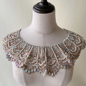 Parche De Collar Con Apliques De Perlas Para Prendas, Disfraces - Imagen 1 de 11