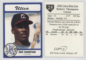1989 Bill Pucko Utica Blue Sox Robert Thompson Rob Thompson #25