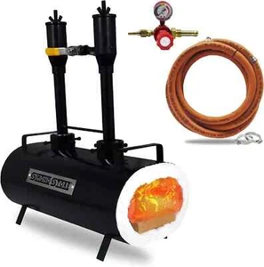 Double Burner Propane Forge Knife Making Blacksmith Gas Forge Farrier - Picture 1 of 9