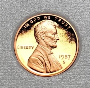 1987 S LINCOLN MEMORIAL PENNY PROOF UNC #P197 - Bild 1 von 2