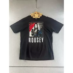 UFC 190 Ronda Rousey Brazil Black T Shirt XL Reebok - Picture 1 of 4