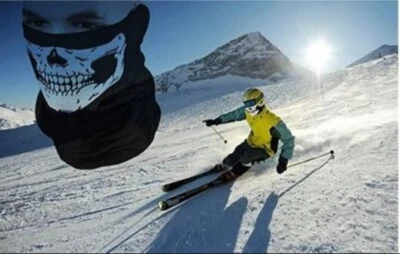  Fantasma # Motociclista Calavera Capucha Cara #Máscara Motocicleta Esquí Pasamontañas CS Bicicleta MASCARILLA Foto 1 de 4