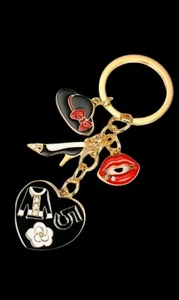 Lips HEELS hat CHARMS KEYCHAIN - Picture 1 of 2