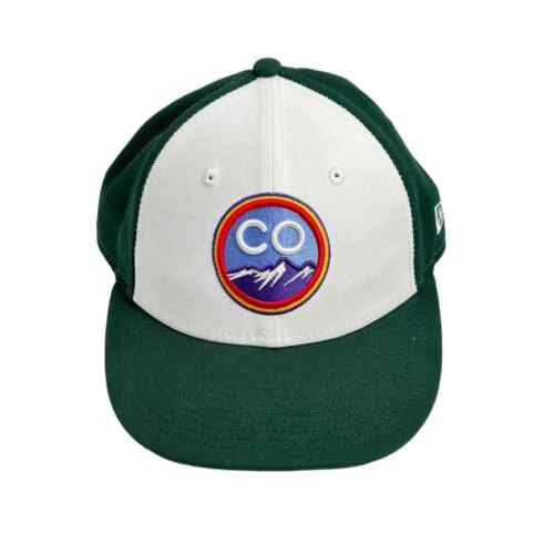 Colorado Rockies Mens Hat Cap Fitted Size 7 1/4 Green White New Era 59FIFTY 2022