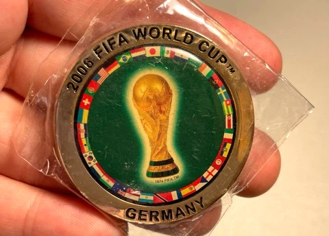 Vintage 2006 FIFA World Cup Germany Refrigerator Magnet 3" Soccer football Cover