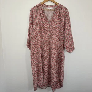 J Jill Womens Peasant Midi Dress Size Large Paisley Floral Pockets - Picture 1 of 10