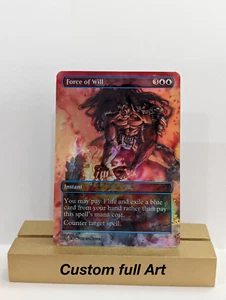 Force of Will Foil Custom sticker on bulk MTG Commander - Picture 1 of 2