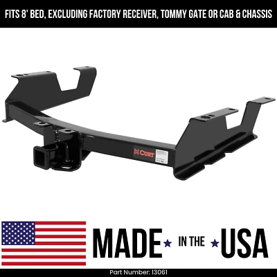 For 11-14 Chevy Silverado 3500HD Trailer Hitch 8'Bed Std Bmpr Curt 8K 2" Tow New — 第 1/2 张图片