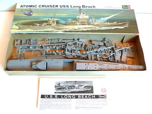 REVELL KIT ATOMIC CRUISER USS LONG BEACH BON ÉTAT 17" LENGTH BELLE BOITE 1969 - Imagen 1 de 5