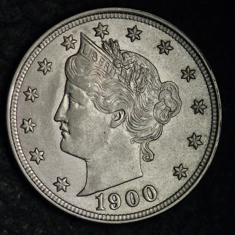1900 Liberty V Nickel CHOICE BU *UNCIRCULATED* MS FREE SHIPPING E160 SMM Cover