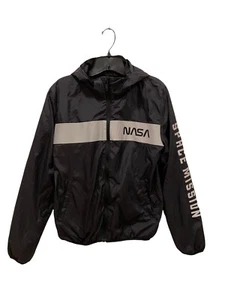 H&M NASA Space Mission Full Front Zip Jacket Black Unisex Youth Size 14Y EUC - Picture 1 of 9