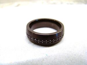Triton Black Tungsten Carbide Tc.850 Sapphire Ring Size 11.5