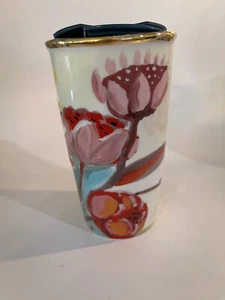 Starbucks monet water lily Floral traveler mug  2014 10 Oz   rare - Picture 1 of 12