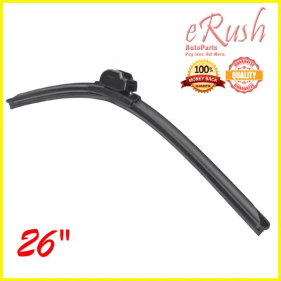 1 pieza Escobilla limpiaparabrisas individual 26" tipo G gancho en J premium híbrido silicona KM-1 Foto 1 de 4