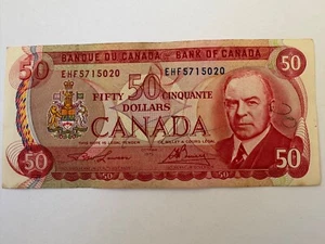 COLLECTABLE 1975 CANADA Lawson / Bouey 50 Dollar Centennial Banknote - Picture 1 of 2