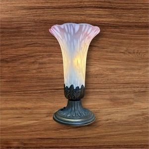 Vintage Tischlampe Jugendstil rosa Tulpe - Bild 1 von 2