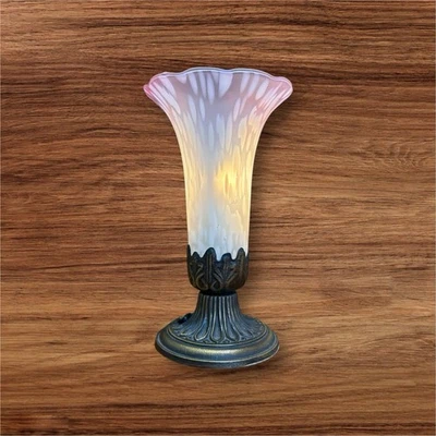 Vintage Tischlampe Jugendstil rosa Tulpe - Bild 1 von 2