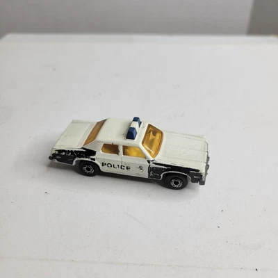 1979 Matchbox Lesney Superfast No 10 Plymouth Gran Fury Police Car Amber Windows - Image 1 of 4