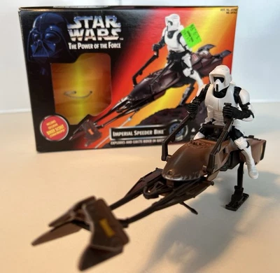 Bicicleta Speeder Imperial Exploding Power of the Force Star Wars con Figura Scout 1995 Foto 1 de 4