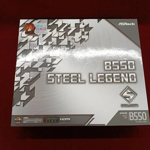 Used ASRock B550 STEEL LEGEND ATX Motherboard AMD Ryzen 5000/4000/3000 AM4 DDR4 - Picture 1 of 4