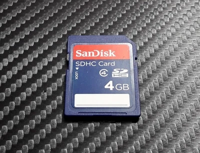 4GB SD Card SDHC Memory Card - For Canon Digital Camera - Class 4 SanDisk - Image 1 of 3