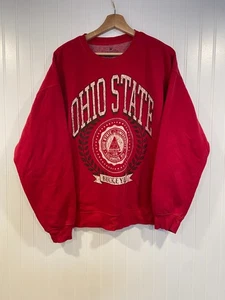 Felpa Ohio State unisex media rossa girocollo US Sweats anni 90 - Foto 1 di 4