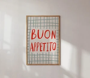 Buon Appetito Poster | Colorful Wall Art Quotes - Picture 1 of 4