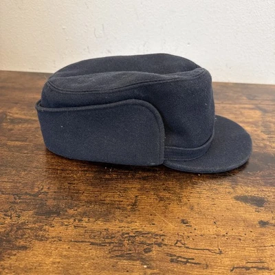 Vintage Wool  West German Army Cold Weather Wool Field Hat – Fold Down Sides - Image 1 of 4