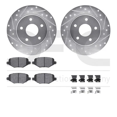 For Dodge Grand Caravan 12-16 Drilled & Slotted Rear Brake Kit w Optimum Pads Foto 1 de 3
