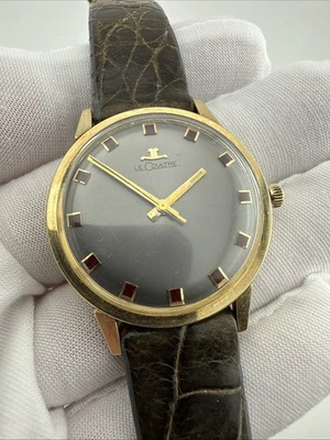1970 JAEGER LECOULTRE Mechanical 10K Gold Filled Silver & Red Dial Men’s Watch - Image 1 of 4