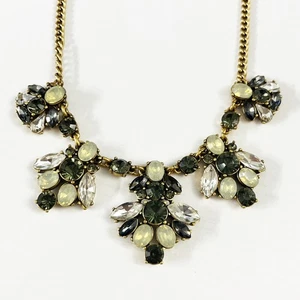 J. Crew Light Green Crystal Statement Necklace - Picture 1 of 7