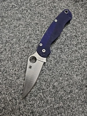 Spyderco Paramilitary 2 Blue Burple G-10 3.4" S110V Acero - SEGUNDO DE FÁBRICA Foto 1 de 4