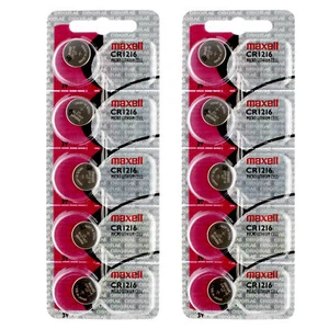 10 x Maxell CR1216 Batteries, Lithium Battery 1216 | Shipped from USA - Picture 1 of 1